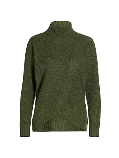 Shop Saks Fifth Avenue Collection Cashmere Turtleneck Sweater In Olive Moss