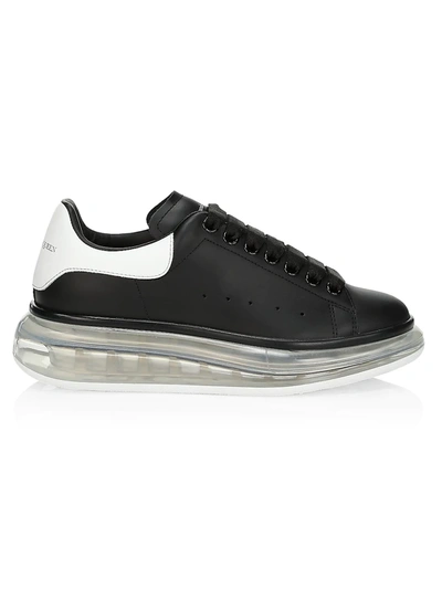 Shop Alexander Mcqueen Transparent Sole Oversized Sneakers In White Black