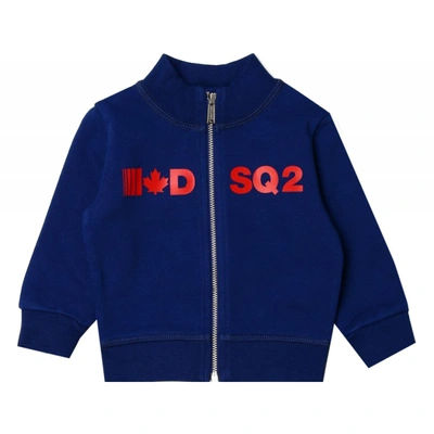 Shop Dsquared2 Zip Sweater Size: 36 Months, In Blue