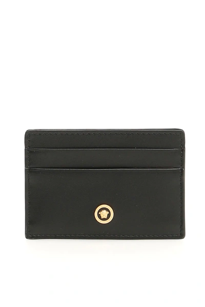 Shop Versace Leather Cardholder In Black