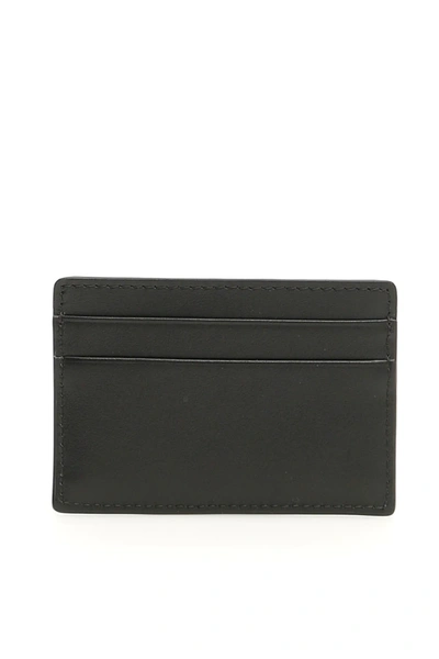 Shop Versace Leather Cardholder In Black