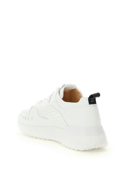 Shop Tod's 80a Leather Sneakers In White