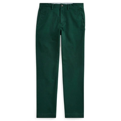 Shop Ralph Lauren Stretch Straight Fit Washed Chino Pant In College Green