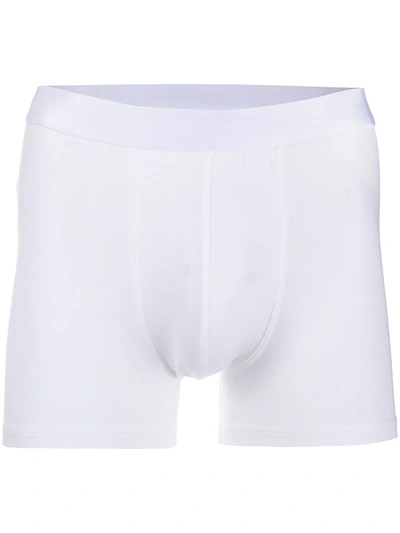 Cdlp White Stretch-lyocell Boxer Briefs In White