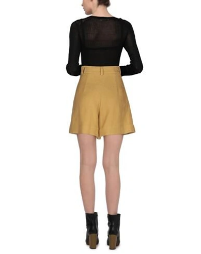 Shop Vanessa Bruno Woman Shorts & Bermuda Shorts Ocher Size 8 Linen, Cotton In Yellow
