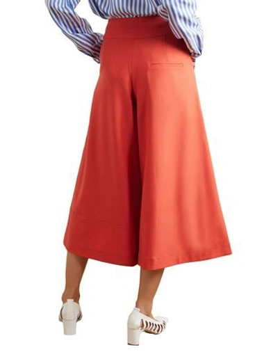 Shop Palmer Harding Palmer//harding Woman Cropped Pants Orange Size 10 Polyester, Virgin Wool, Elastane