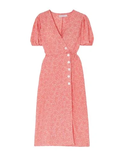 Shop Faithfull The Brand Woman Midi Dress Pink Size 2 Rayon
