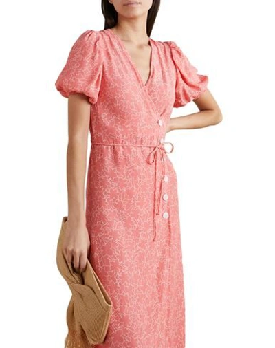 Shop Faithfull The Brand Woman Midi Dress Pink Size 2 Rayon