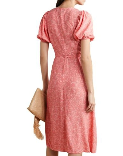 Shop Faithfull The Brand Woman Midi Dress Pink Size 4 Rayon