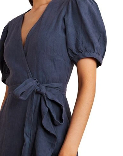 Shop Honorine Woman Midi Dress Midnight Blue Size S Linen
