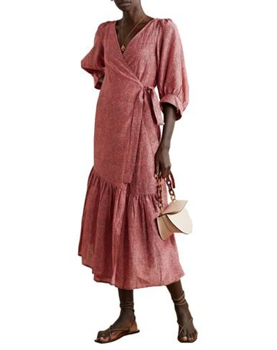 Shop Apiece Apart Woman Long Dress Pink Size 2 Cotton, Silk