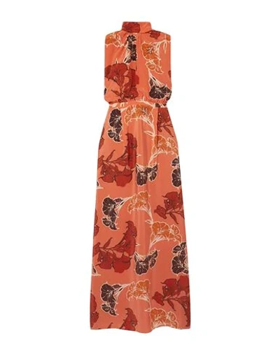 Shop Johanna Ortiz Woman Maxi Dress Salmon Pink Size 0 Silk