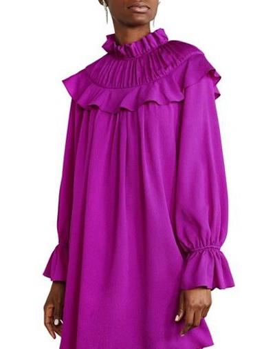 Shop Arias Woman Short Dress Garnet Size 6 Silk, Lycra In Red