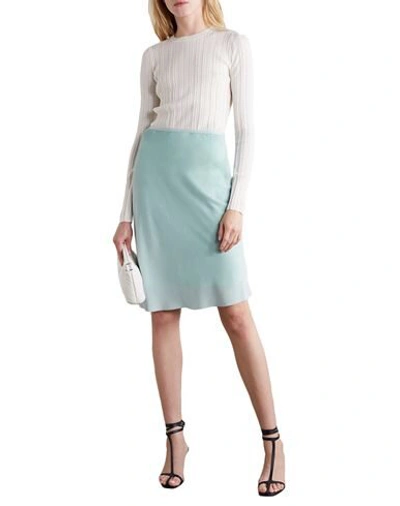 Shop Helmut Lang Midi Skirts In Turquoise
