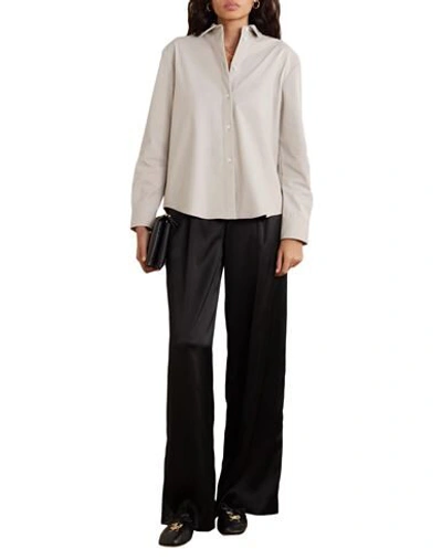 Shop La Collection Woman Shirt Dove Grey Size 3 Cotton, Polyamide, Elastane
