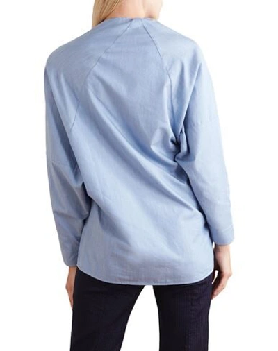 Shop Palmer Harding Palmer//harding Woman Top Sky Blue Size L Cotton