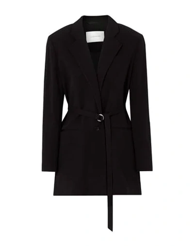 La Collection Woman Blazer Black Size 2 Cotton, Polyamide, Elastane In Black
