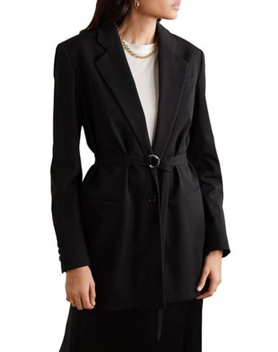 Shop La Collection Woman Blazer Black Size 2 Cotton, Polyamide, Elastane