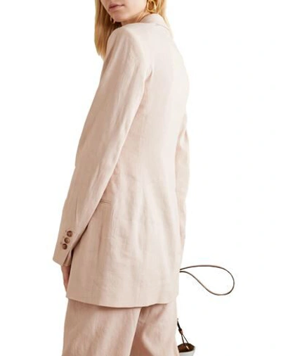 Shop La Collection Woman Blazer Beige Size 1 Linen, Viscose, Silk, Elastane