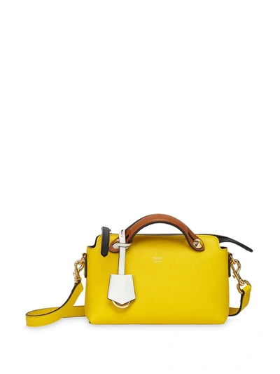 Shop Fendi Mini By The Way Tote Bag In Yellow