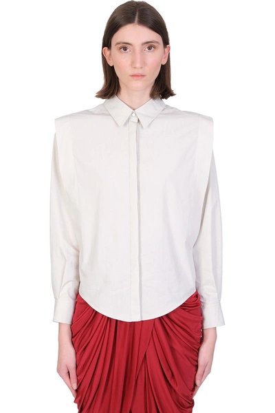 Shop Isabel Marant Kigalki Shirt In Beige Cotton