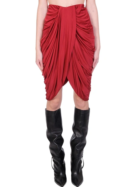 Shop Isabel Marant Dotina Skirt In Red Viscose