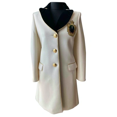 Pre-owned Moschino Wool Coat In Multicolour