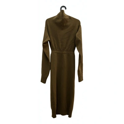 Pre-owned Erika Cavallini Wool Mid-length Dress In Brown