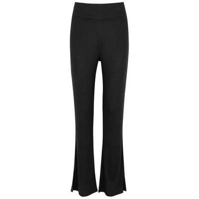 Shop Rag & Bone The Knit Ribbed Jersey Trousers In Black
