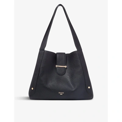 Shop Dune Womens Black-plain Synthetic Dixen Leather Shoulder Bag