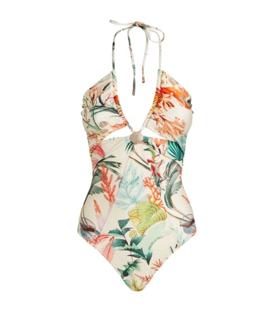 Shop Patbo Floral Oasis Cut-out Swimsuit