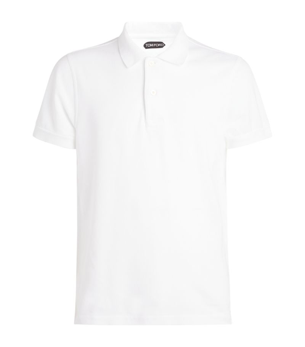 Tom Ford Slim-fit Garment-dyed Cotton-piqué Polo Shirt In White | ModeSens