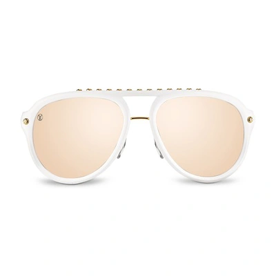Shop Louis Vuitton Serpico Sunglasses In White