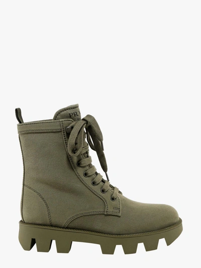 Shop Prada Ankle Boots In Green