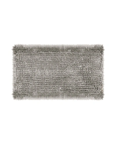 Shop Laura Ashley Butter Chenille Bath Mat, 27" X 45" In Light Gray