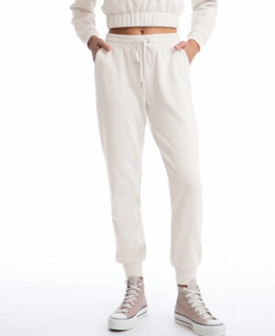 Shop Juicy Couture Women's Fleece Jogger Pant In Cream Soda