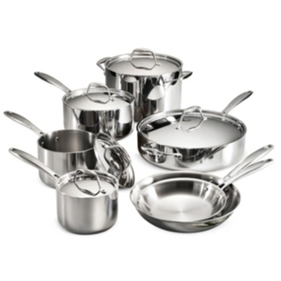 Shop Tramontina Gourmet Tri-ply Clad 12 Pc Cookware Set In Stainless