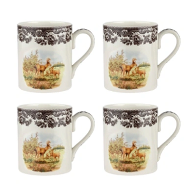 Shop Spode Woodland Deer Mug - Set Of 4 In Brown
