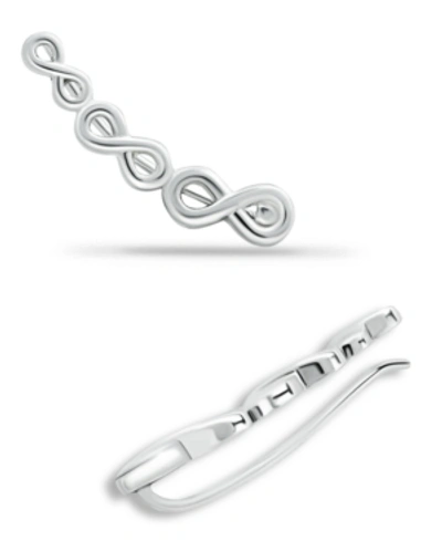 Shop Giani Bernini Infinity Ear Crawler Earrings In 18k Gold Over Sterling Silver Or Sterling Silver
