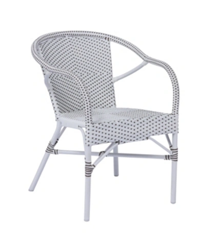 Shop Sika Design Madeleine Arm Chair In White/cappuccino Dots