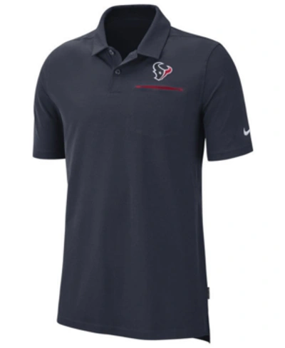 Shop Nike Men's Houston Texans Dry Elite Polo In Navy/white