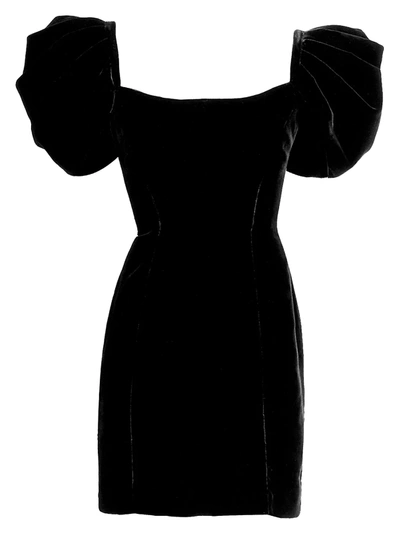 Shop Ralph And Russo Women's Puff Sleeve Belted Mini Dress In Black