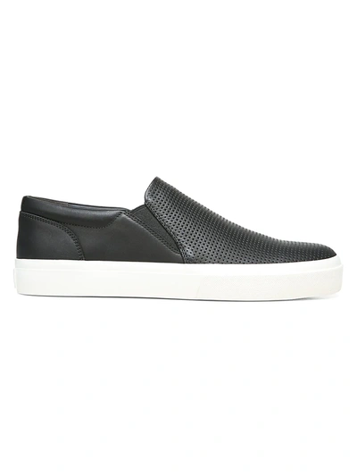 Shop Vince Men's Fletcher Leather Slip-on Sneakers In Black
