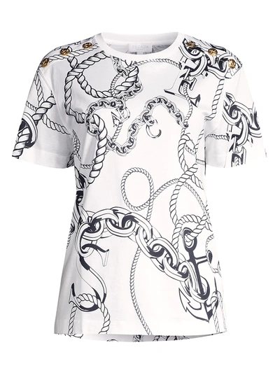 Shop Escada Women's Etou Nautical-print Cotton T-shirt In Fantasy