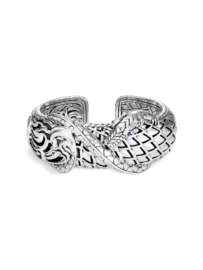 Shop John Hardy Women's Legends Naga Silver & Blule Sapphire Kick Cuff Bracelet