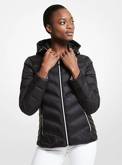 Michael Kors Quilted Nylon Packable Puffer Jacket In Black | ModeSens