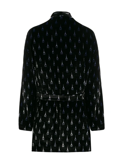 Shop Balenciaga Paris Pyjama Jacket In Black