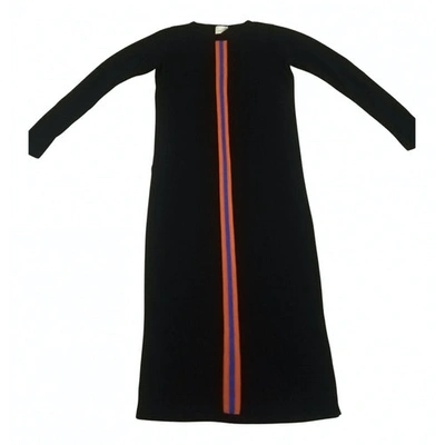 Pre-owned Circus Hotel Wool Mid-length Dress In Black