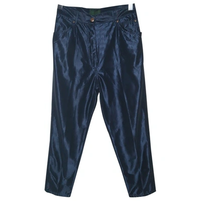 Pre-owned Jean Paul Gaultier Blue Trousers