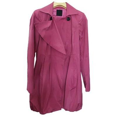 Pre-owned Pinko Trench Coat In Pink